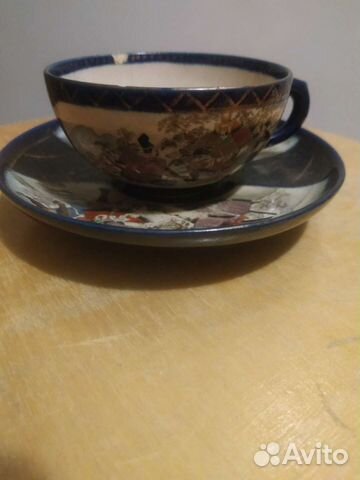 Чашка с блюдцем керамика Япония