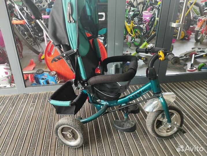 Детский велосипед трехколесный с ручкой