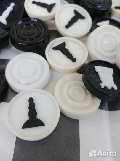 Винтажные шахматы/шашки пластик, СССР