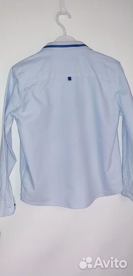 Рубашка школьная голубая, р.140