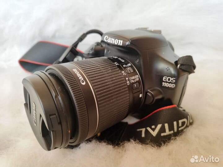 Canon 1100d + объектив kit 58 mm + карта 16 гб