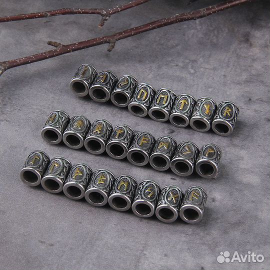 Бусины для бороды, дред, косичек