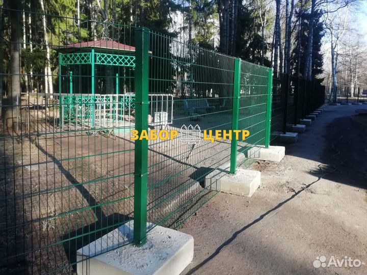 3D и 2D заборы из сетки Гиттер, Лесколово