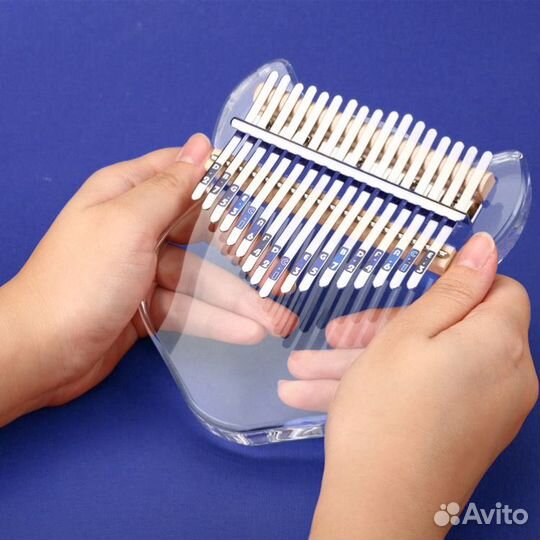 Калимба прозрачная музыкальный инструмент 17 нот