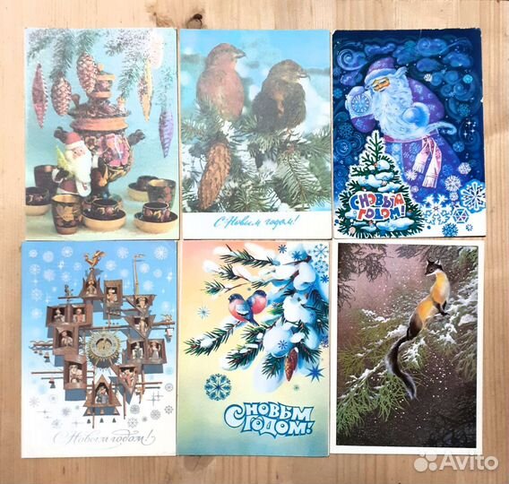 Открытки СССР детская тема, цветы, Новый год