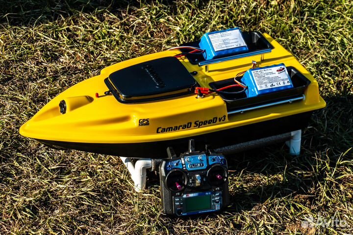 Прикормочный кораблик:глубиномер,GPS навигация,25А