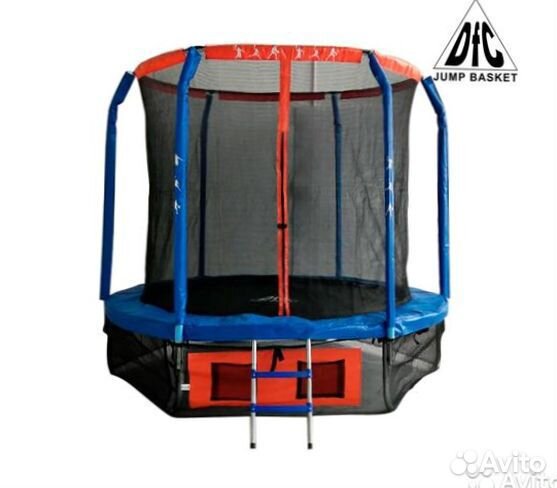 Батут DFC jump basket 6ft сетка, лестница, (183cм)