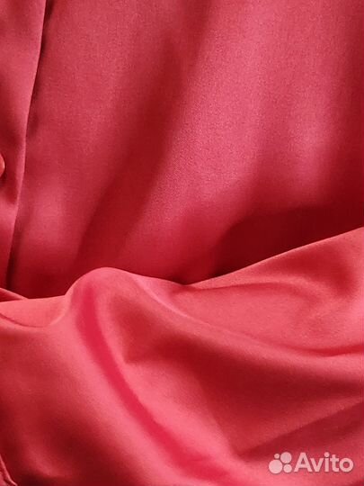 Шелковая рубашка розовая женская