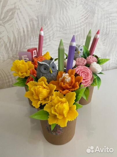 Мини букеты из мыла