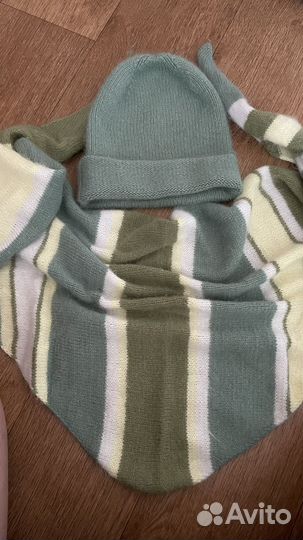 Шапка и снуд из пуха норки осень весна