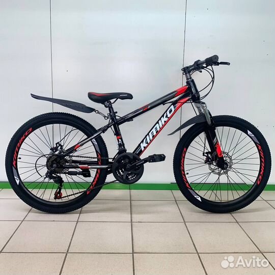 Велосипед горный Черный-красный