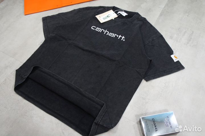 Вареная футболка Carhartt оверсайз