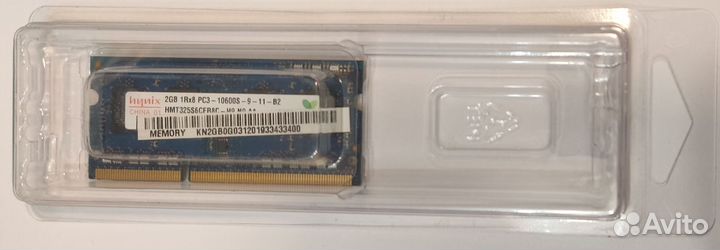 Оперативная память 2gb ddr3-1333 sodimm PC3-10600