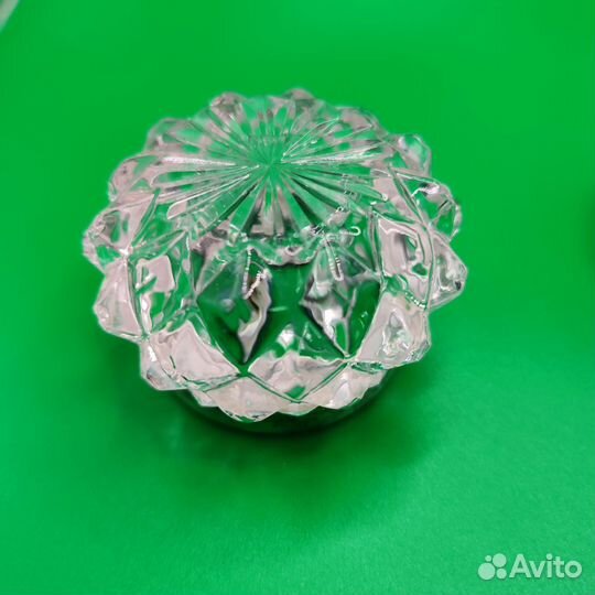 Солонки СССР хрустальная с серебром