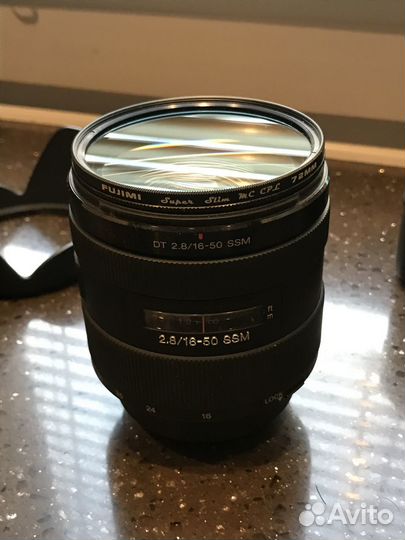 Объектив sony DT 16–50 mm F2.8 SSM + DSLr A100