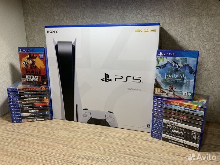 Новая/PlayStation 5 С Дисководом (1200А) + 40Игр