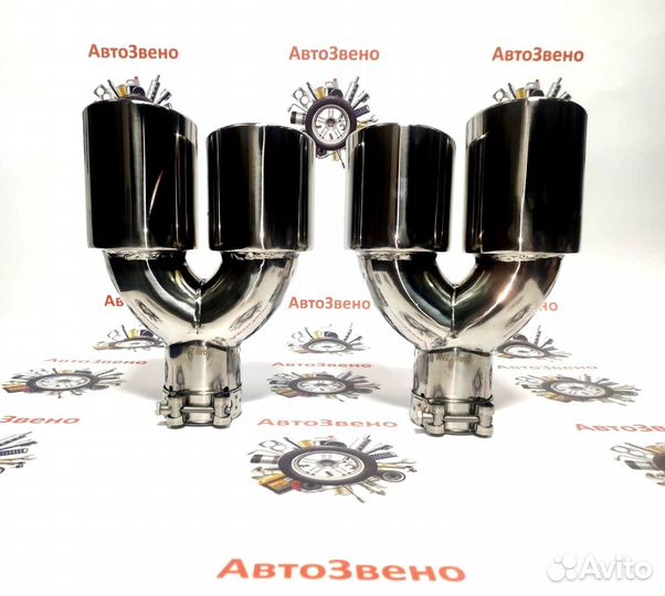 Насадки глушителя со скосом комлект 2шт