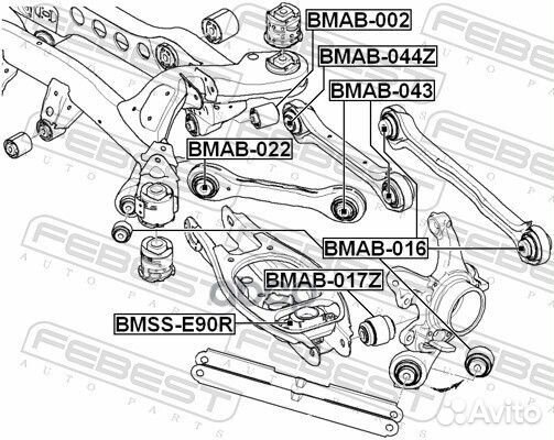 Опора заднего амортизатора (нижняя) bmsse90R