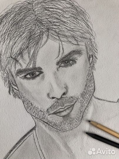 Картина ручной работы. Портрет Деймона Сальватора