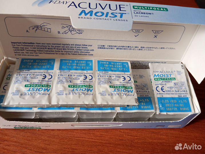 Линзы acuvue moist 1 DAY