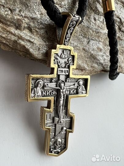 Крестик с гайтаном