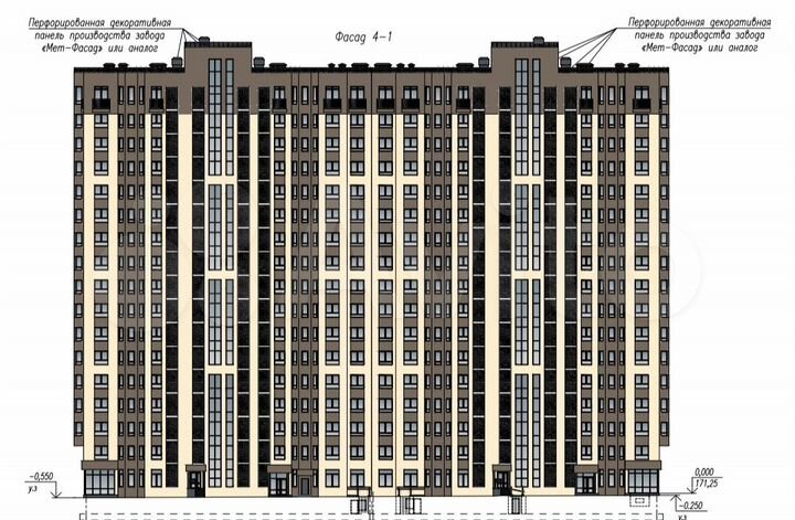 1-к. квартира, 44 м², 11/17 эт.