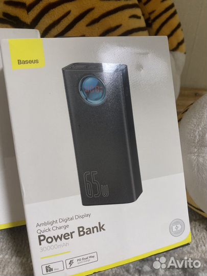 Внешний аккумулятор Baseus 65Вт, 30000 мАч, новый