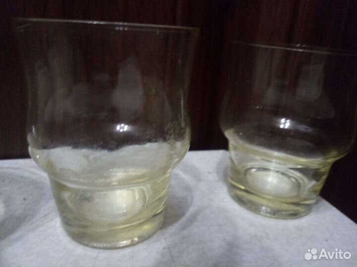 Стопки. Рюмки. Жёлтого цвета. СССР