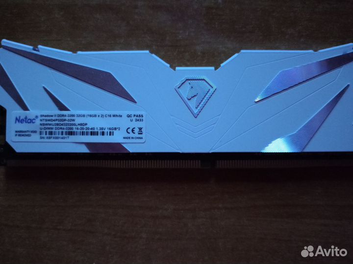 Продаю оперативную память Netac Shadow 2 2x16 gb