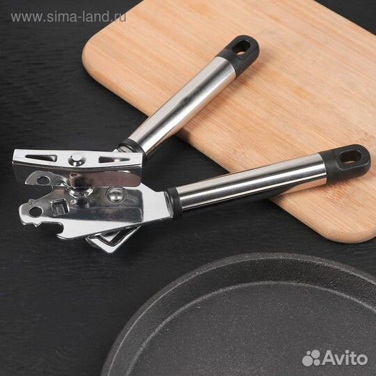 Нож консервный Доляна «Помощник», 20 см, цвет чёрн