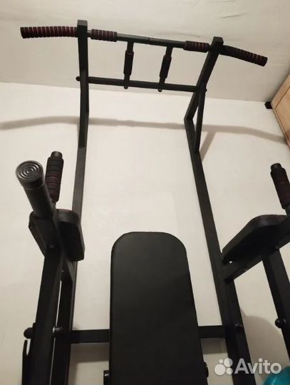 Универсальный турник скамья стойка для жима чёрный