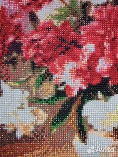 Картина пионы алмазная мозаика