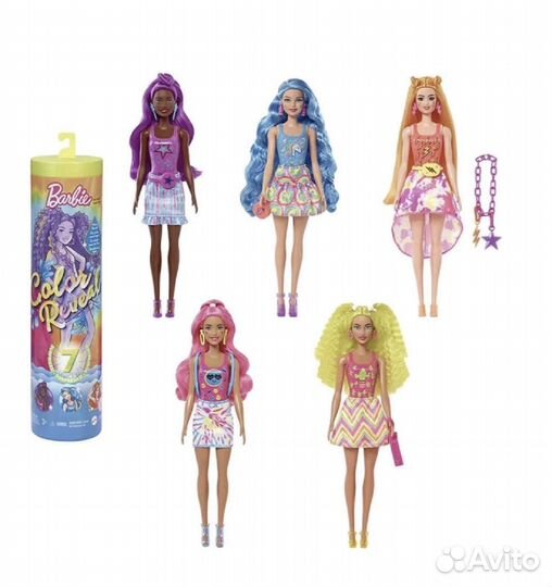 Barbie color reveal неоновая серия