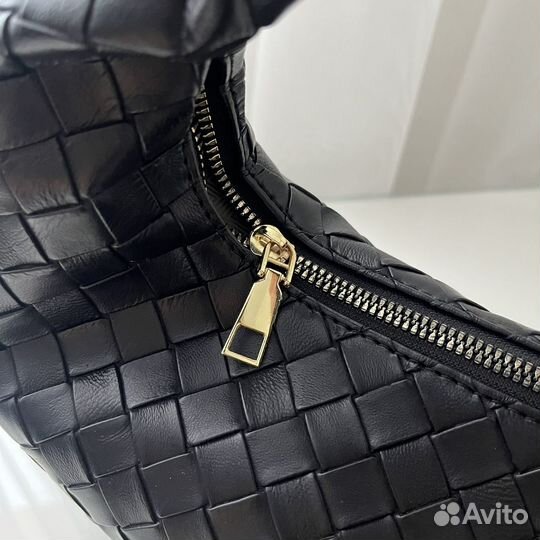 Сумка плетеная черная женская