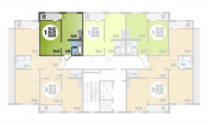 Квартира-студия, 34 м², 4/16 эт.