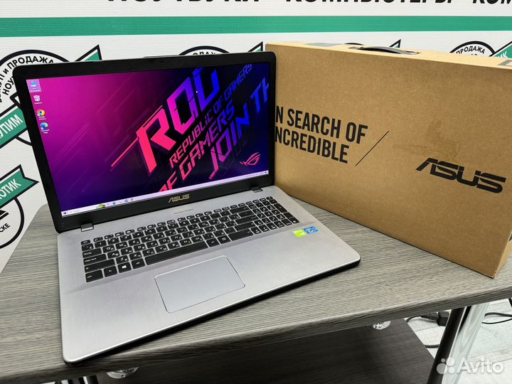Огромный IPS Аsus core i7 8 Гб DDR4 MX150 SSD+1000