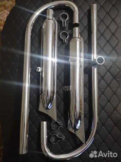 Глушители мотоцикла М72. Хром