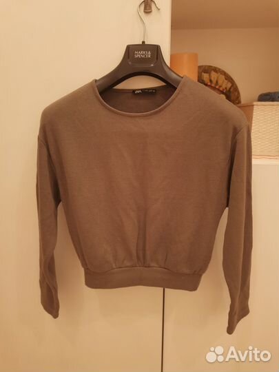 Zara джемпер темно-зелёного цвета S