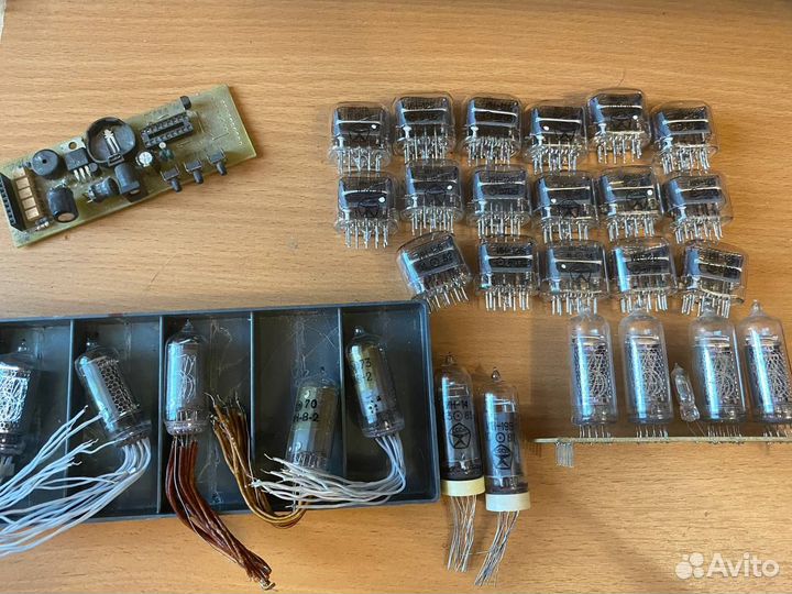 Радиолампы СССР, ин-14, ин-12, ин-8-2, радиодетали