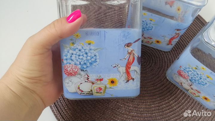 Стеклянная банка для сыпучих продуктов 900 мл