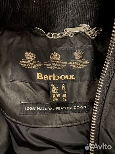 Пуховое пальто barbour
