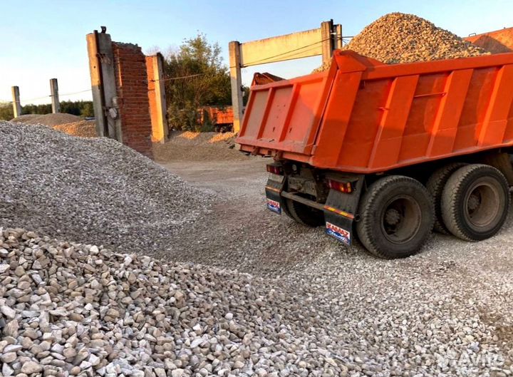 Щебень, Песок