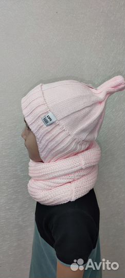 Шапка тыковка детская и снуд
