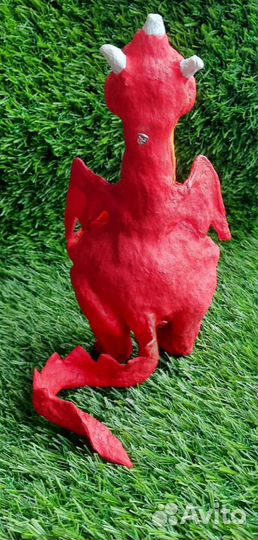 Дракон. Ватная елочная игрушка