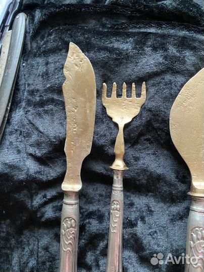 Столовый набор старинный серебро 900