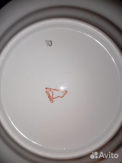 Тарелки дулево СССР ручная роспись деколь