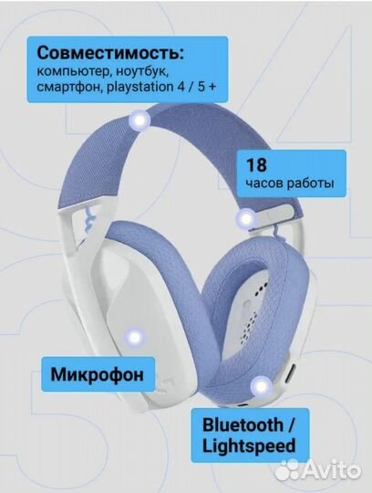 Беспроводные наушники logitech g435