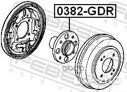Ступица колеса зад прав/лев 0382GDR Febest