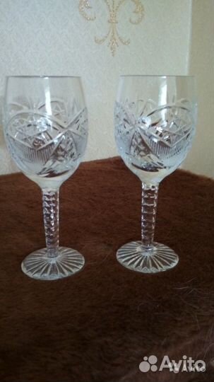 Фужеры 2 шт хрусталь СССР