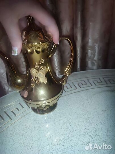 Золотой заварник кофейник